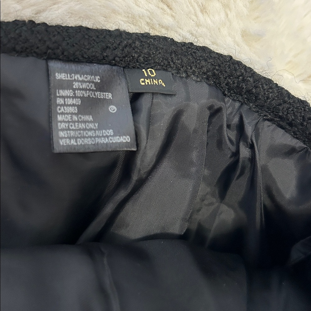 Tahari Luxe Black Tweed Blazer Skirt Set - Picture 9 of 10